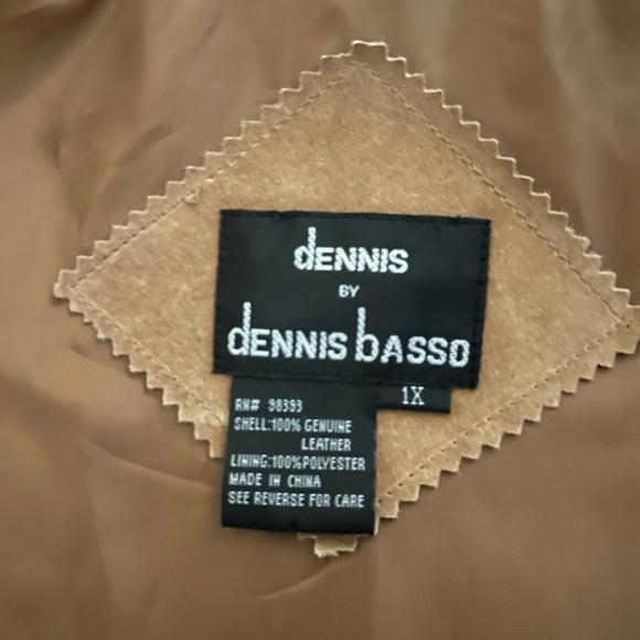 Vintage Dennis Basso Genuine Suede Leather Jacket Brown Blazer Y2K - Picture 5 of 5